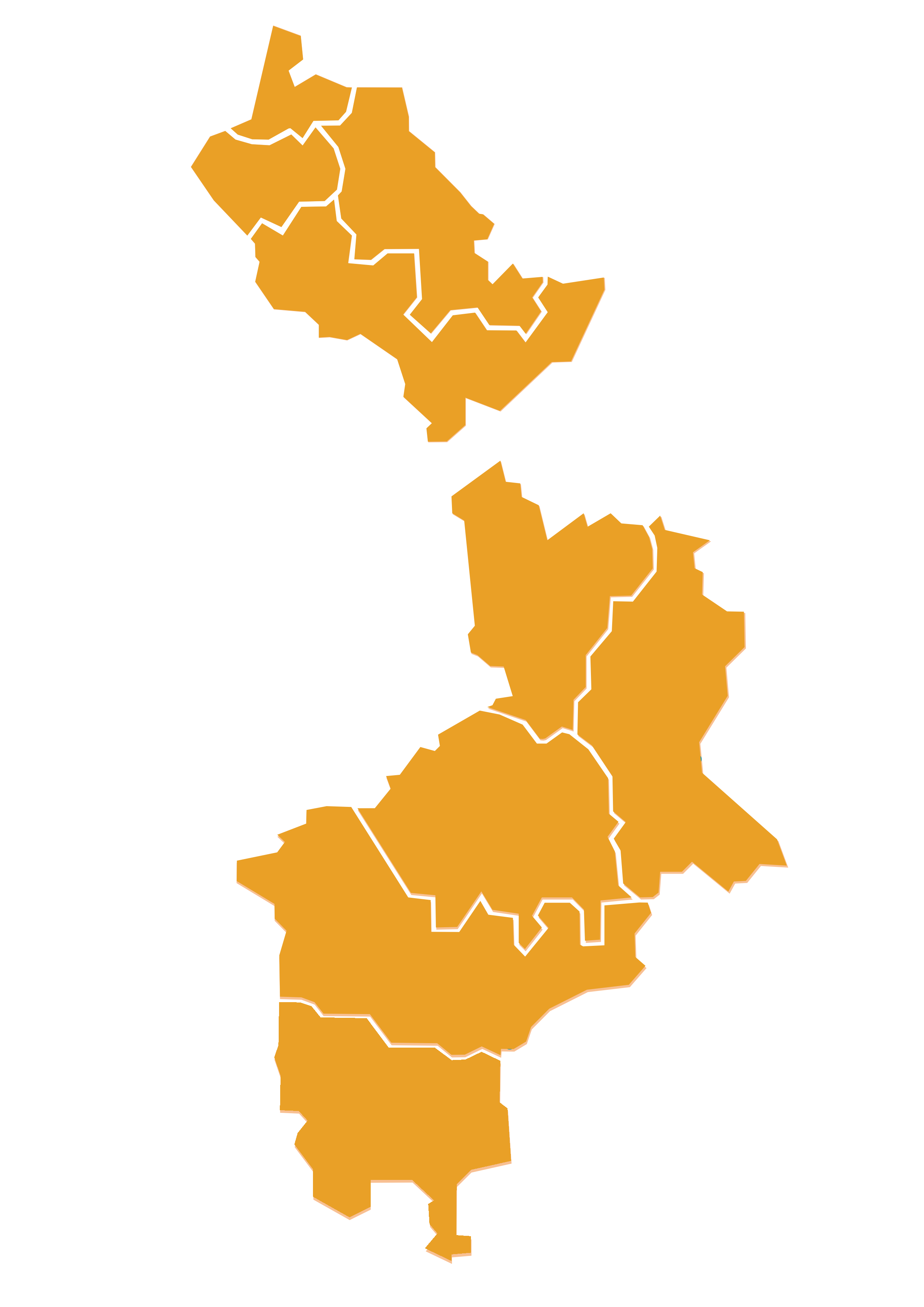 Karte von Ostbelgien mit 9 Gemeinden